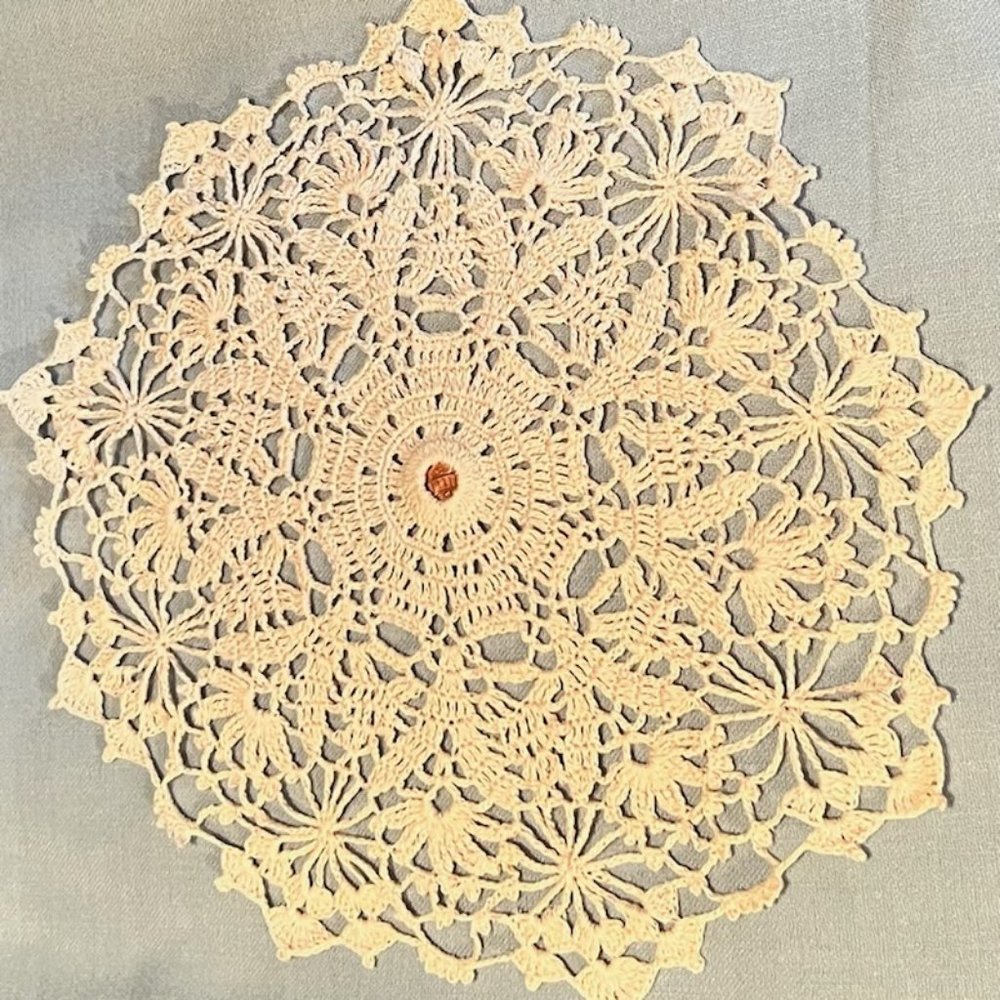 New Handmade Lucky Penny Crochet Doily